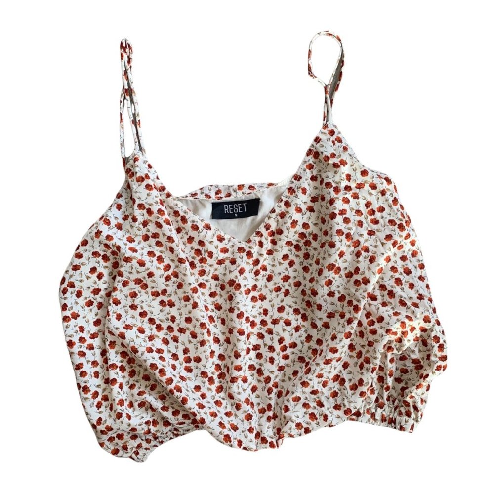 Reset Floral Boho Crop Top M